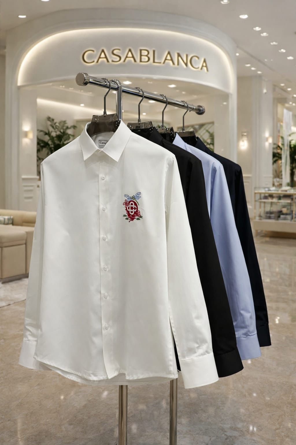 Signature Embroidered Cotton Shirt