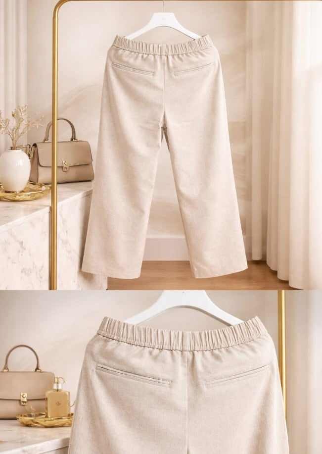Premium Linen Straight Fit Pants – Summer Luxe Edition