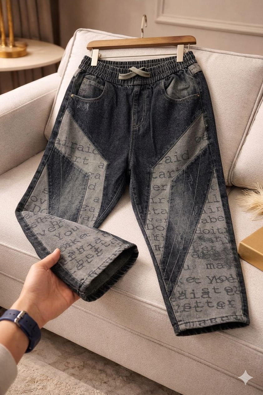 Urban Patchwork Cargo Baggy Denim – Street Luxe Edition