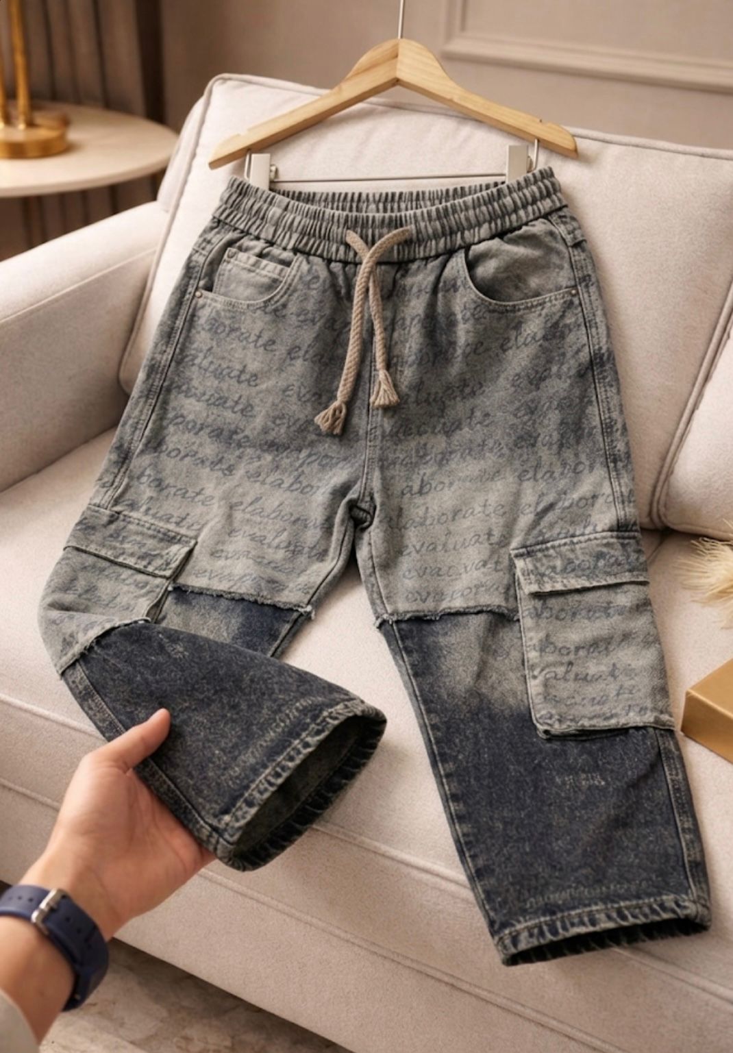 Urban Patchwork Cargo Baggy Denim – Street Luxe Edition