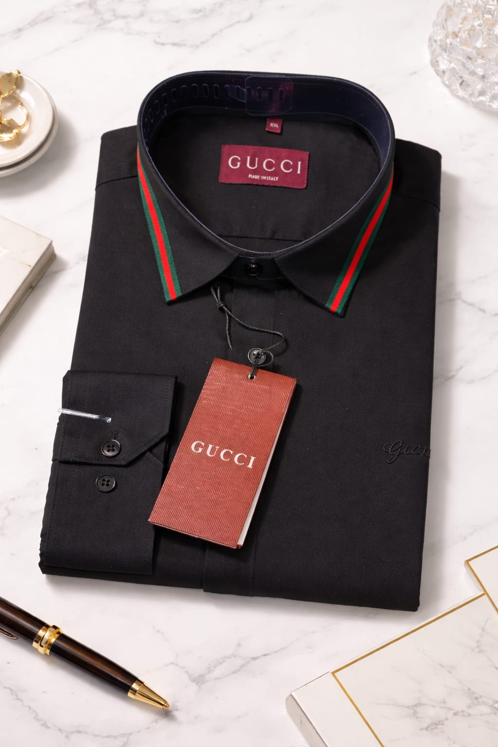 Signature Stripe Collar Shirt – Premium Luxury Edition