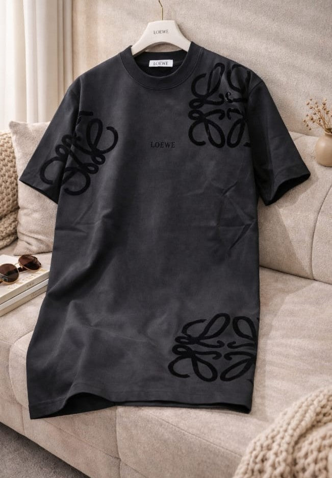 Luxe Flock Print Tee – Signature Edition