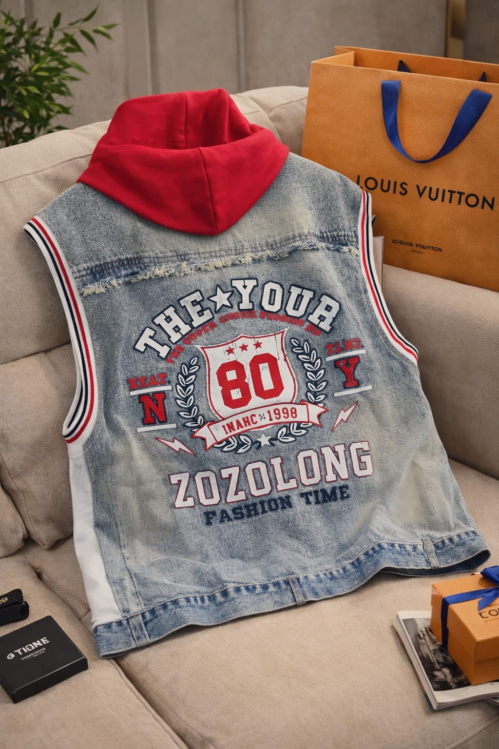 Urban Denim Hoodie Sando