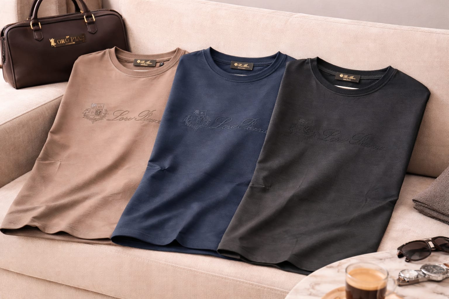 Signature Luxe Minimal Tee – Heritage Script Edition