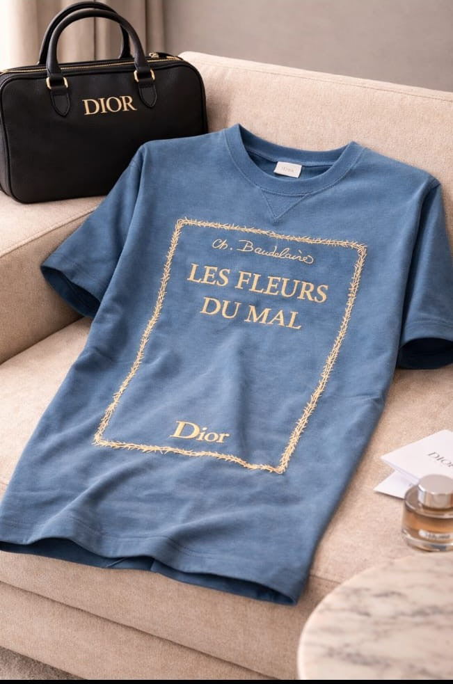 Poetique Luxe Embroidered Tee – Vintage Script Edition
