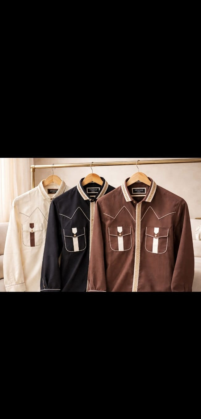 Heritage Hunter Linen Shirt – Jute Embroidery Edition