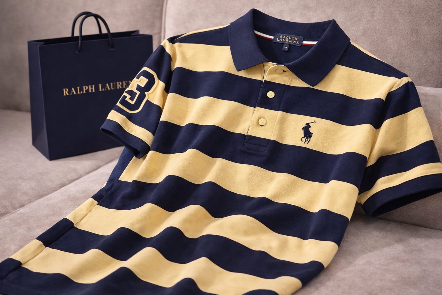 Premium Striped Polo T-Shirt – Summer Luxe Edition
