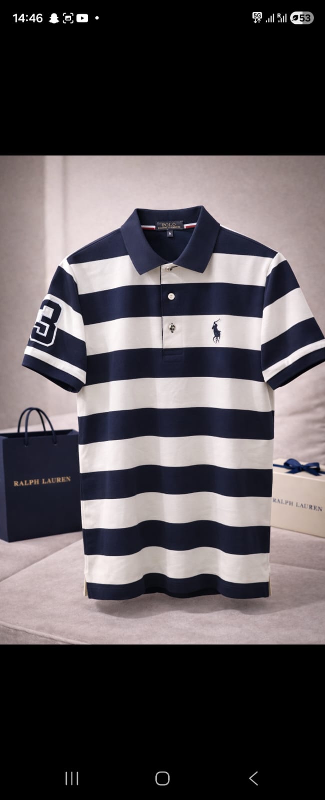 Premium Striped Polo T-Shirt – Summer Luxe Edition