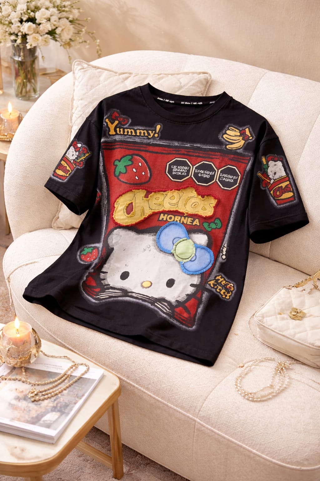 Funky Cartoon Luxe Oversized Tee – Premium Statement Streetwear