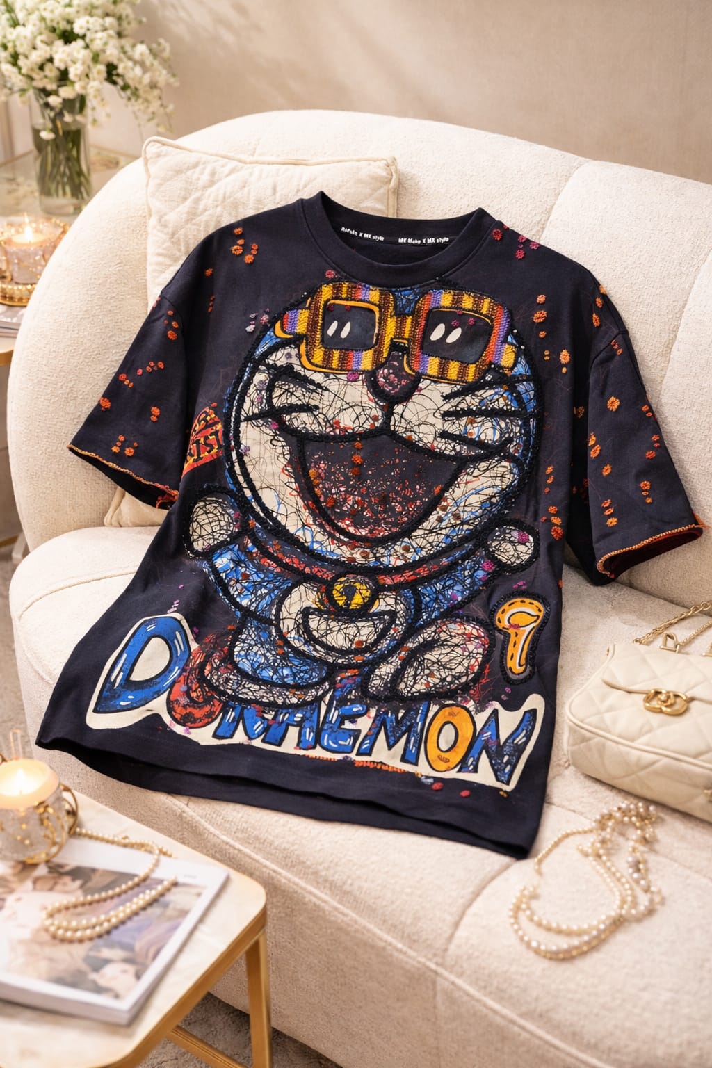 Funky Cartoon Luxe Oversized Tee – Premium Statement Streetwear