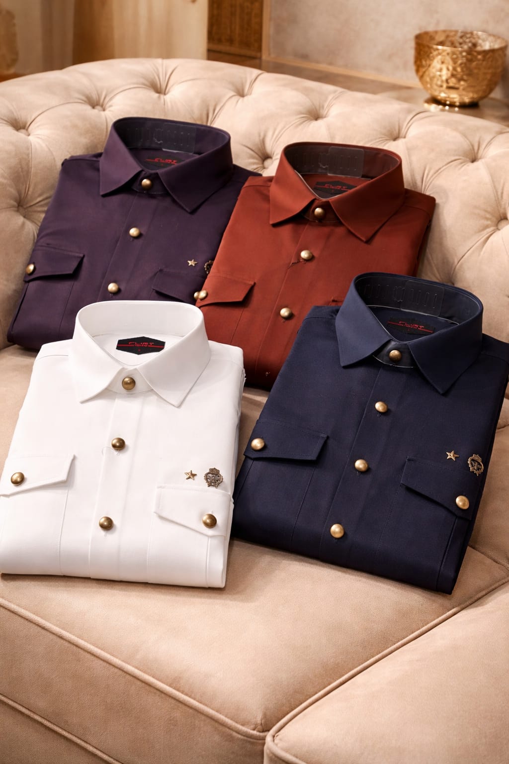 Elite Safari Button-Detail Cotton Shirts