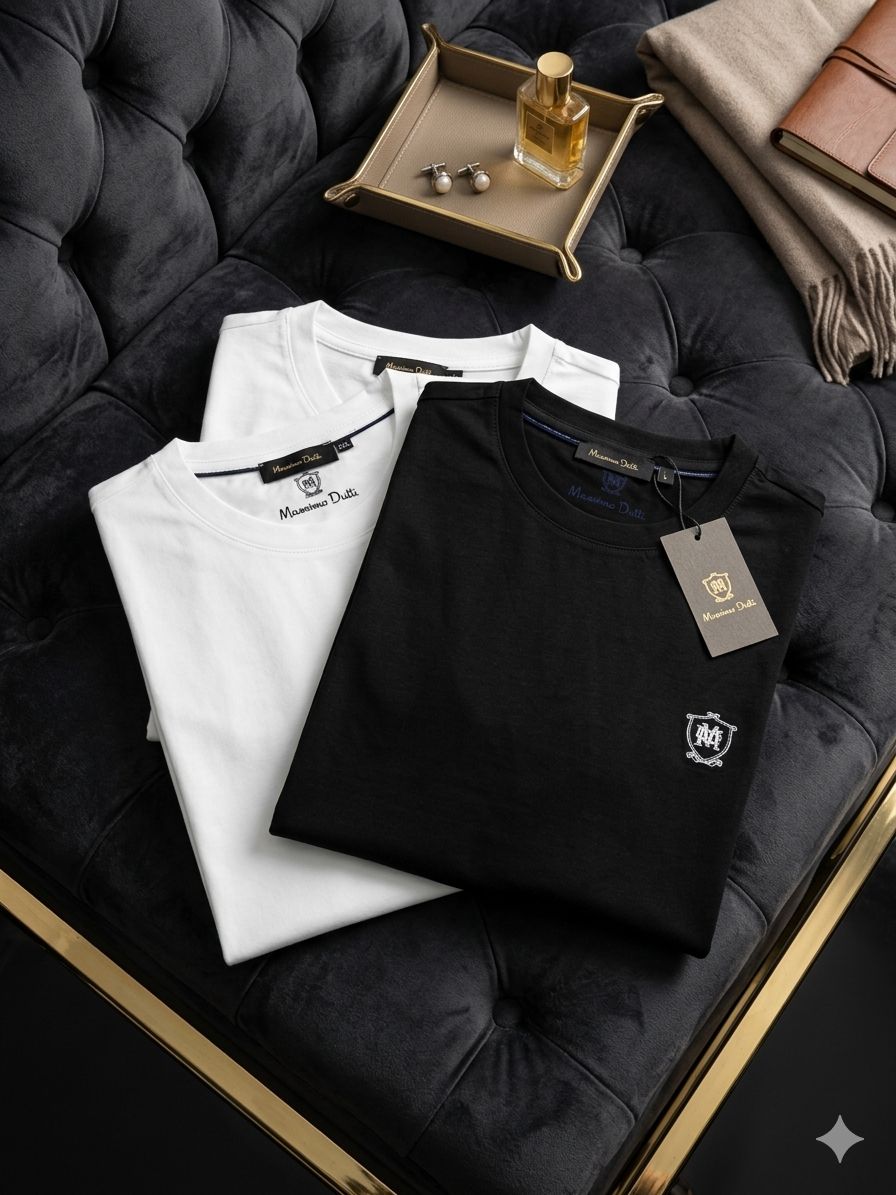 Elite Stretch Cotton Tee – Signature Crest Edition
