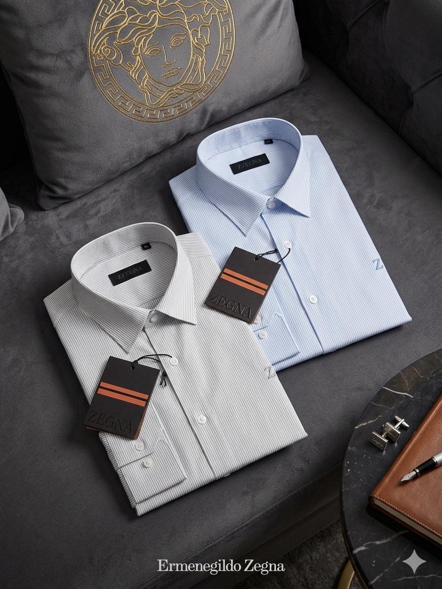 Executive Stripe Cotton Shirt – Luxury Formal Edition