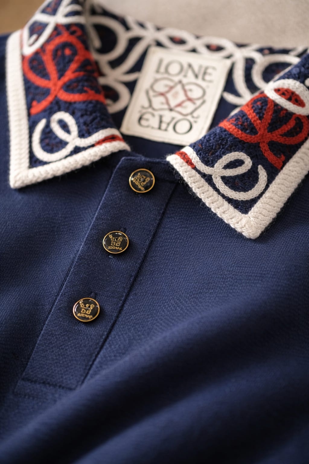 Signature Crochet Collar Luxury Polo