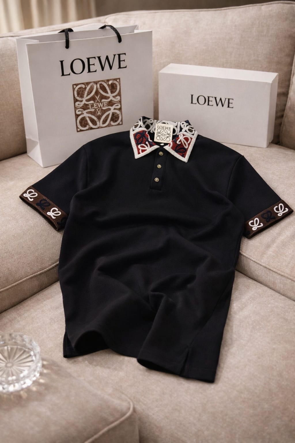 Signature Crochet Collar Luxury Polo
