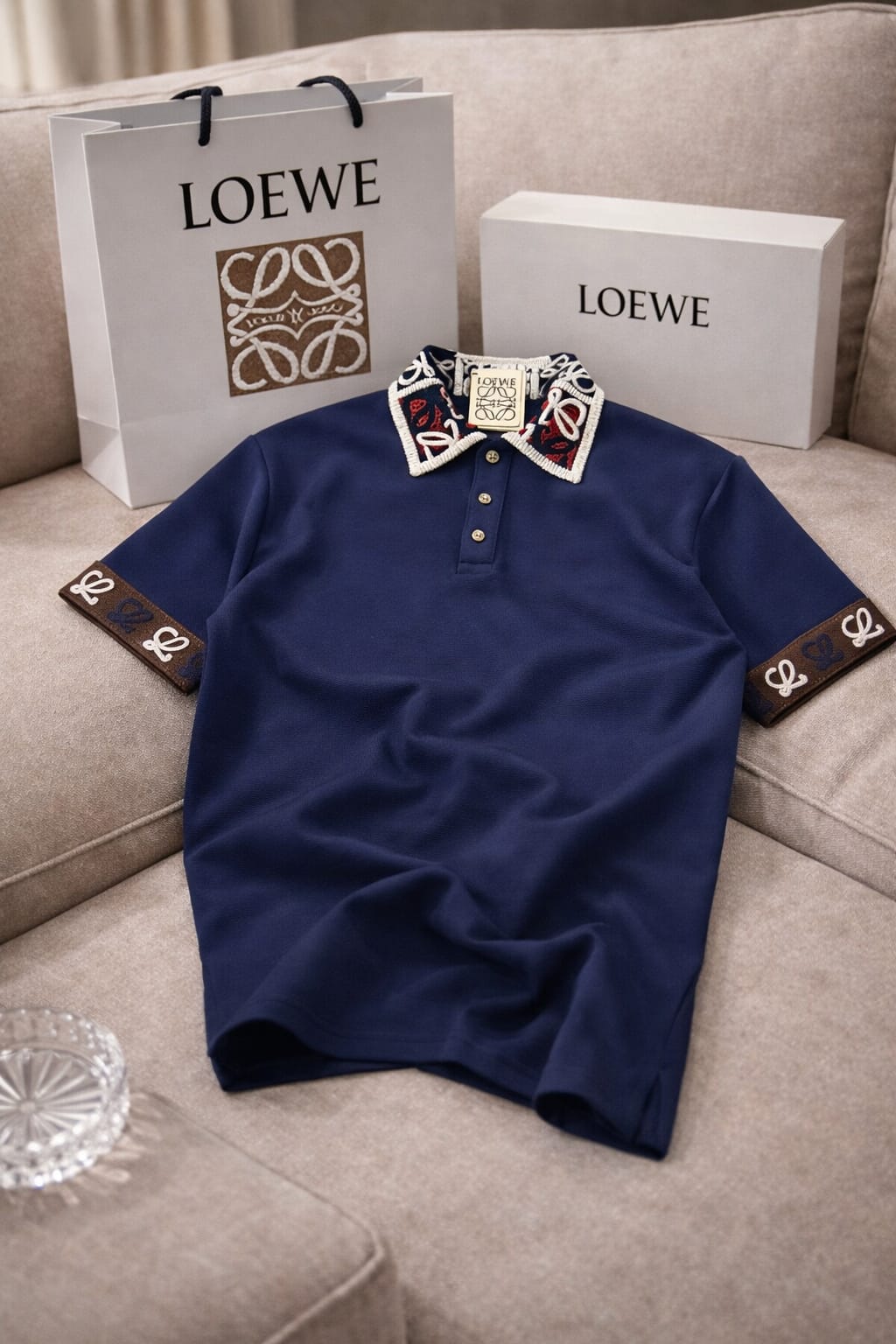 Signature Crochet Collar Luxury Polo