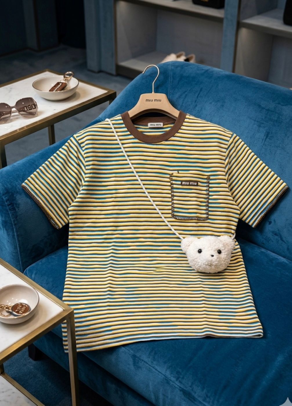 Oversized Striped Teddy Sling Tee