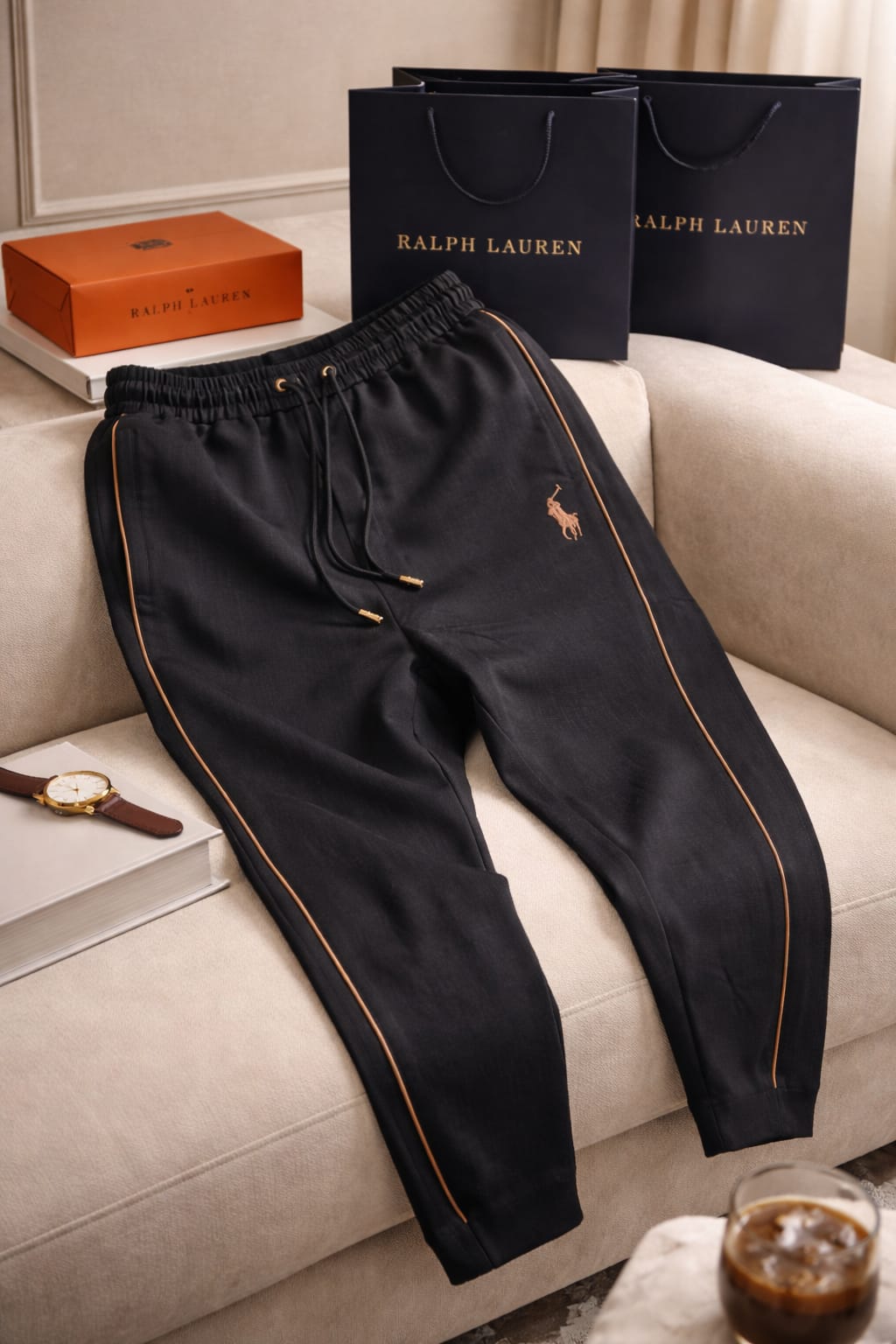 Signature Linen Luxe Track Pants