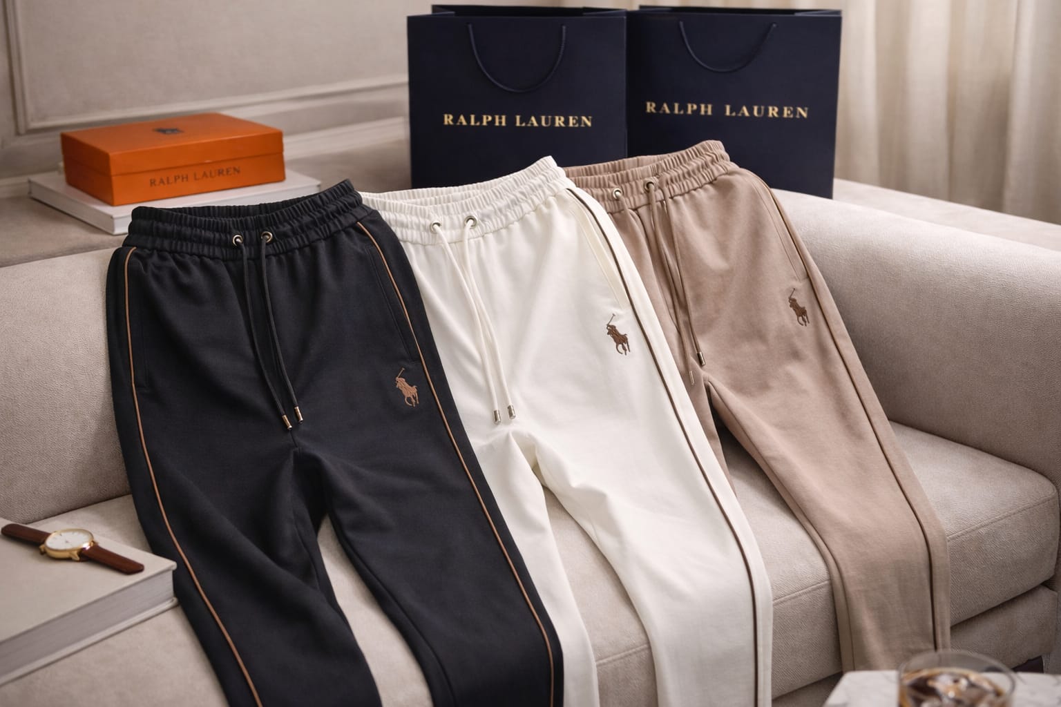 Signature Linen Luxe Track Pants