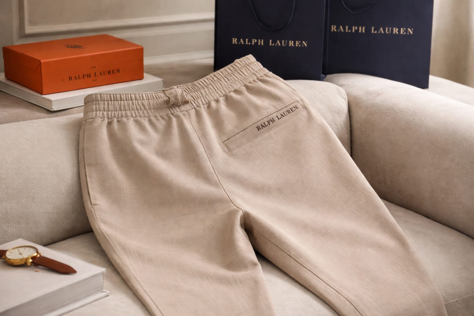 Signature Linen Luxe Track Pants