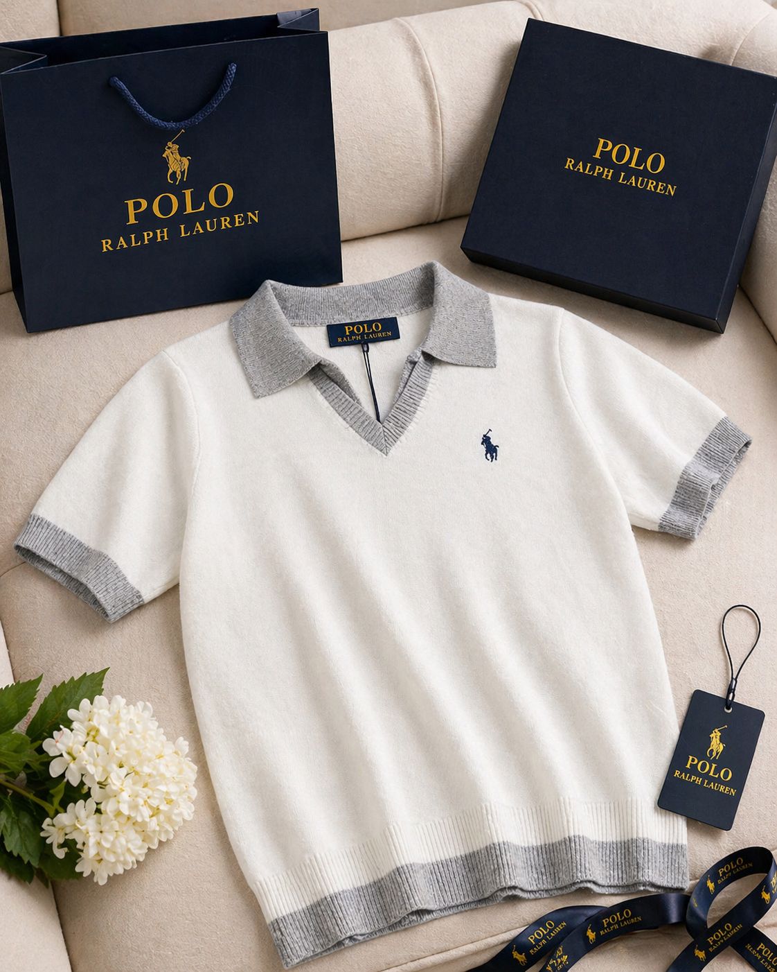 Textured Knit Polo Tee Collection