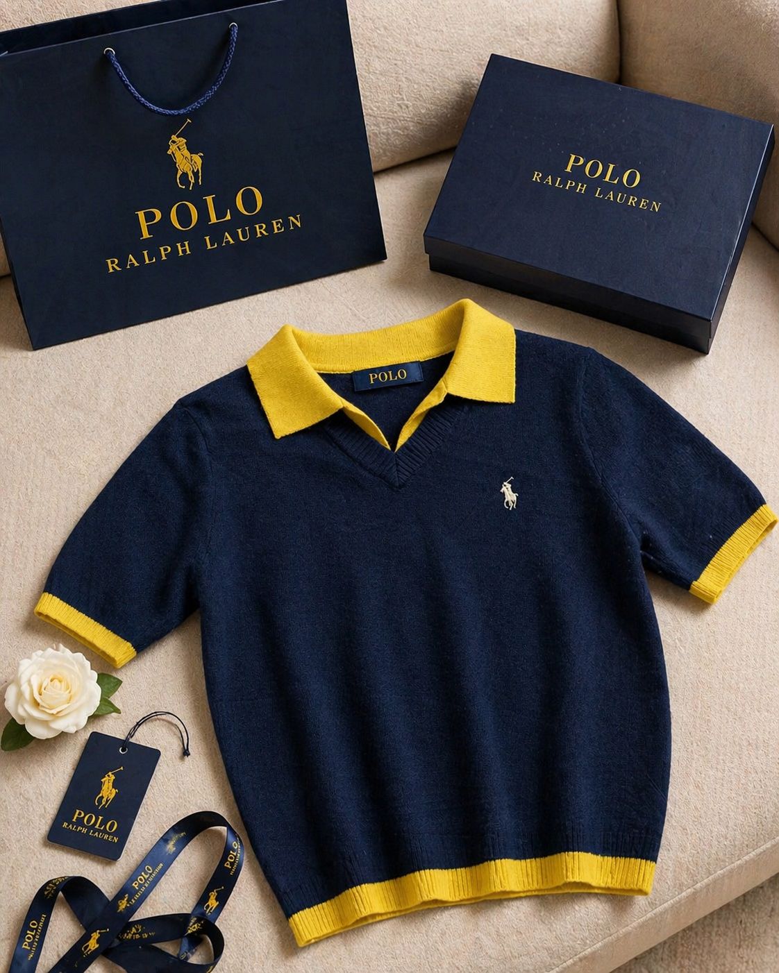 Textured Knit Polo Tee Collection