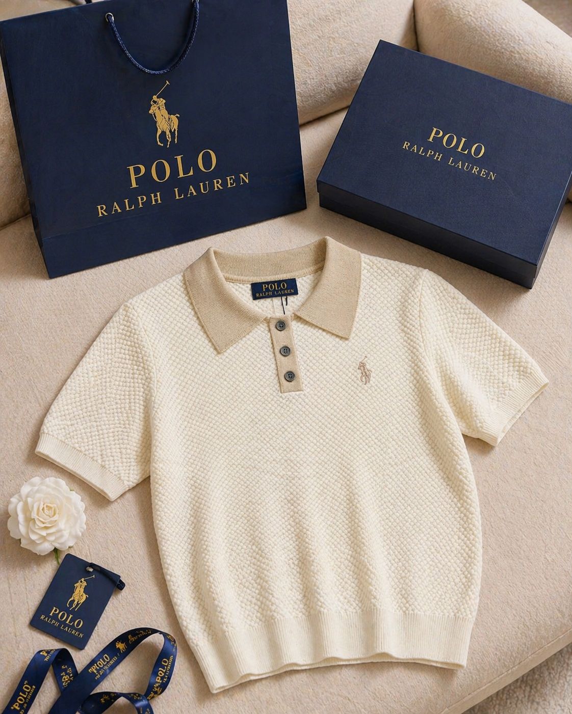 Textured Knit Polo Tee Collection
