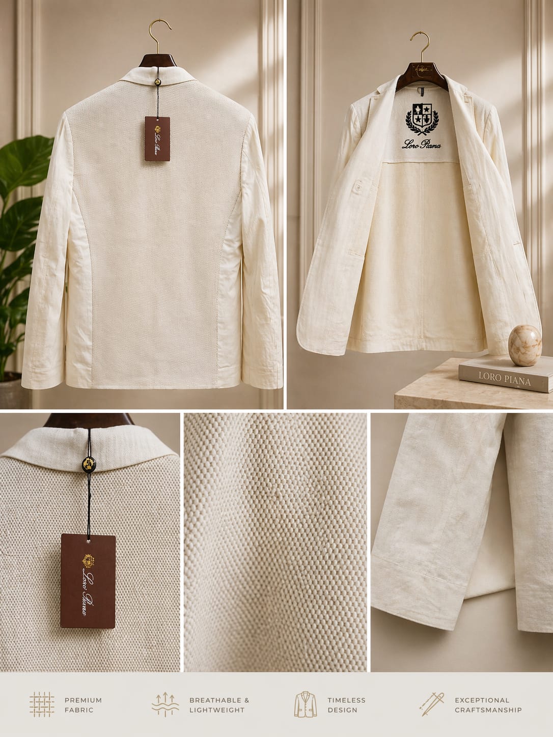 Elite Cotton Linen Silk Summer Blazer