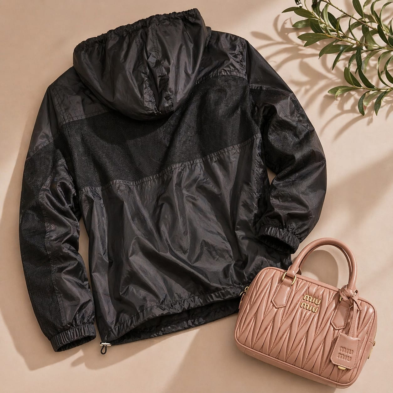 Urban Luxe Hooded Windbreaker Jacket