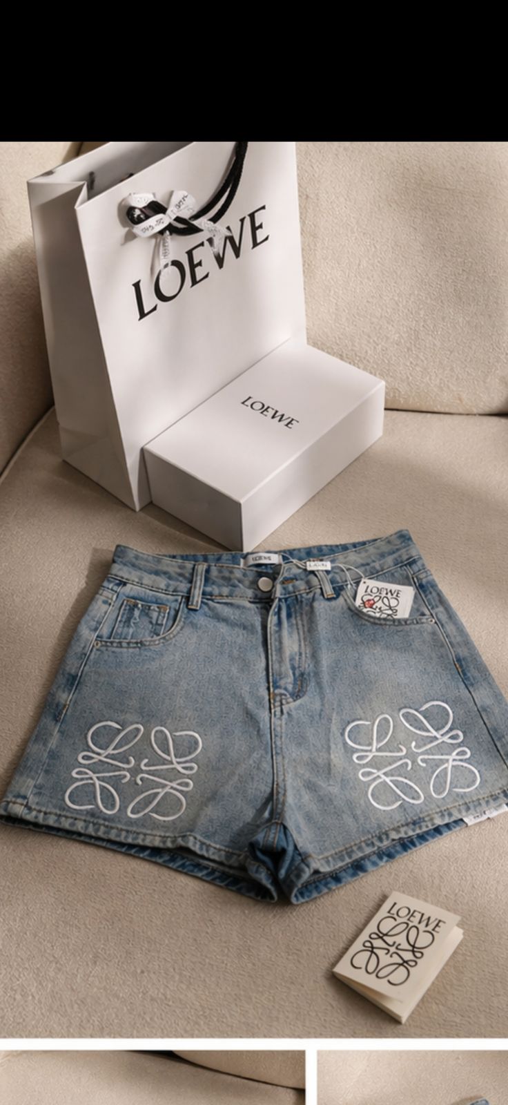 Luxury Monogram Denim Shorts – Premium Designer Fit