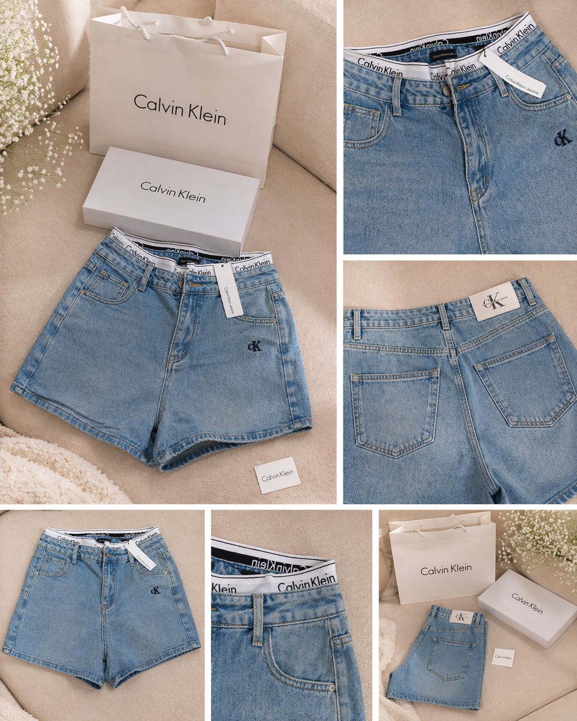 Luxury Monogram Denim Shorts – Premium Designer Fit