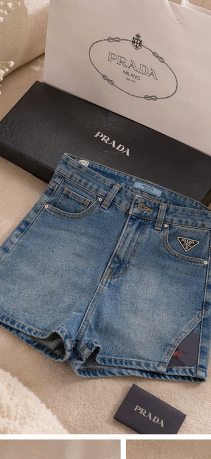 Luxury Monogram Denim Shorts – Premium Designer Fit