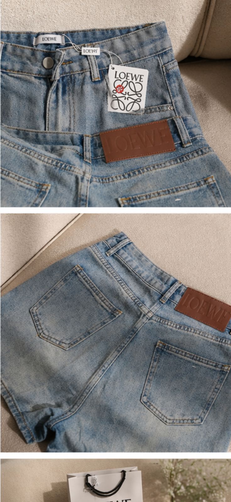 Luxury Monogram Denim Shorts – Premium Designer Fit