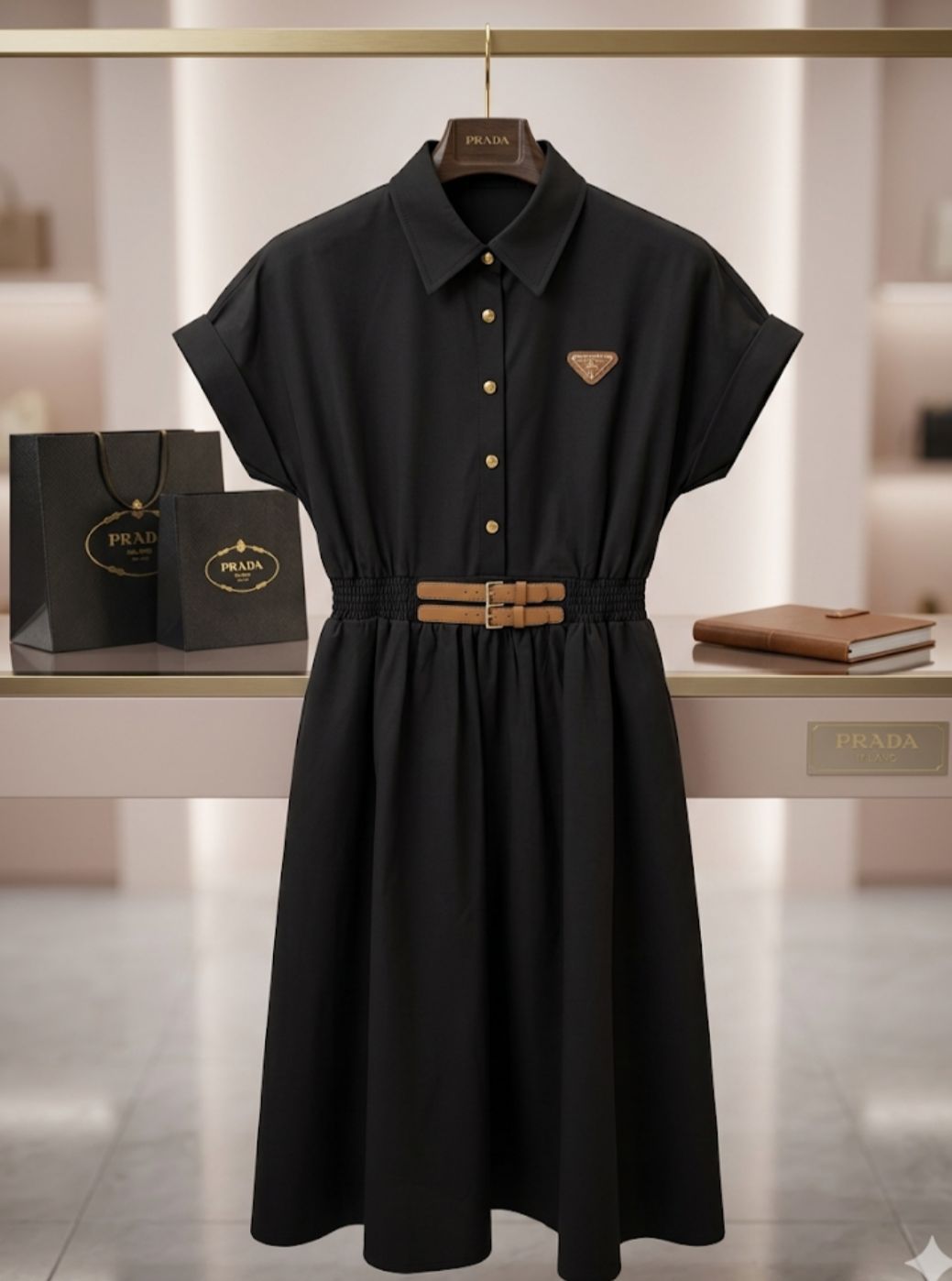 Premium Belted Dress