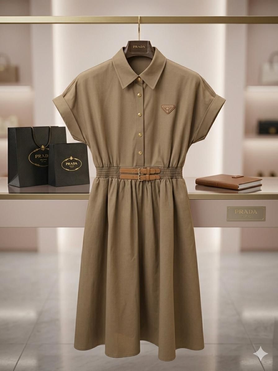 Premium Belted Dress