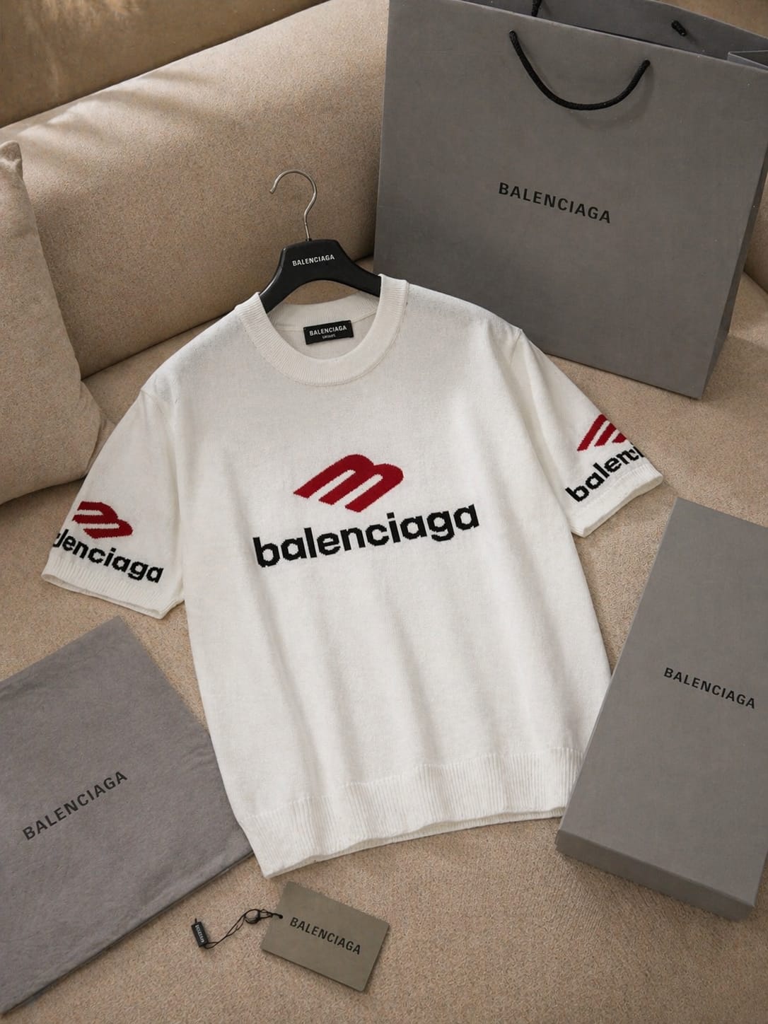 Luxury Knit Logo Tee – Premium Street Luxe Edit