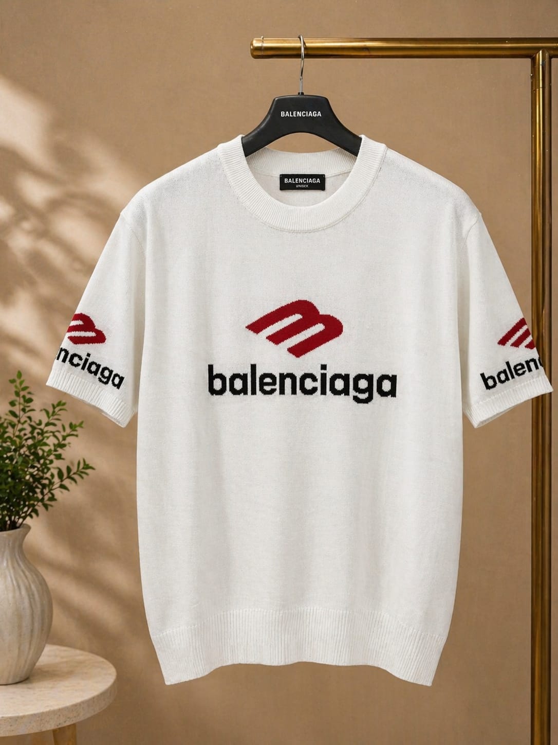 Luxury Knit Logo Tee – Premium Street Luxe Edit