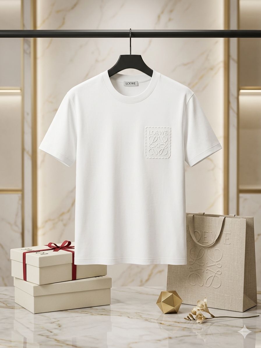 Minimal Pocket Embroidery Premium T-Shirt