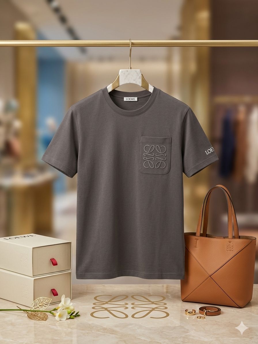 Minimal Pocket Embroidery Premium T-Shirt