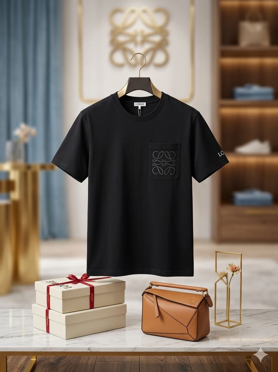 Minimal Pocket Embroidery Premium T-Shirt