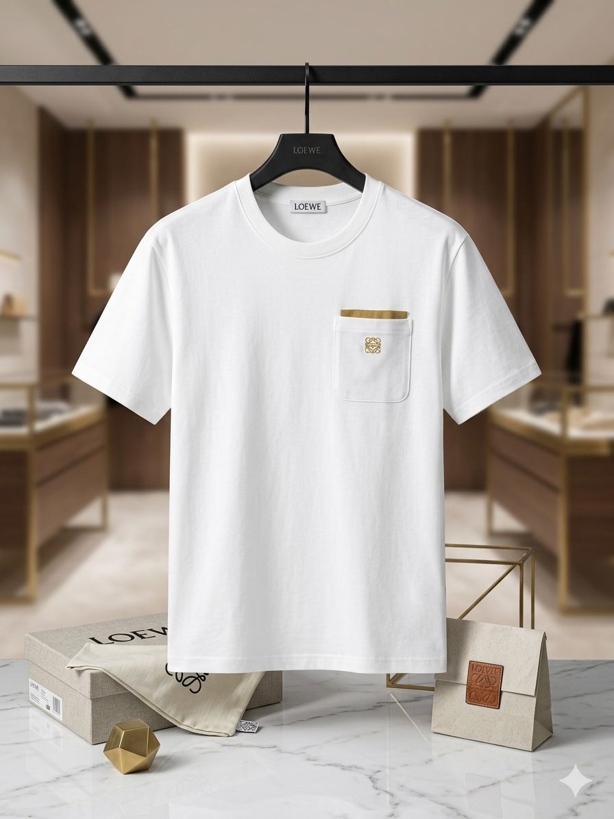 Minimal Pocket Embroidery Premium T-Shirt