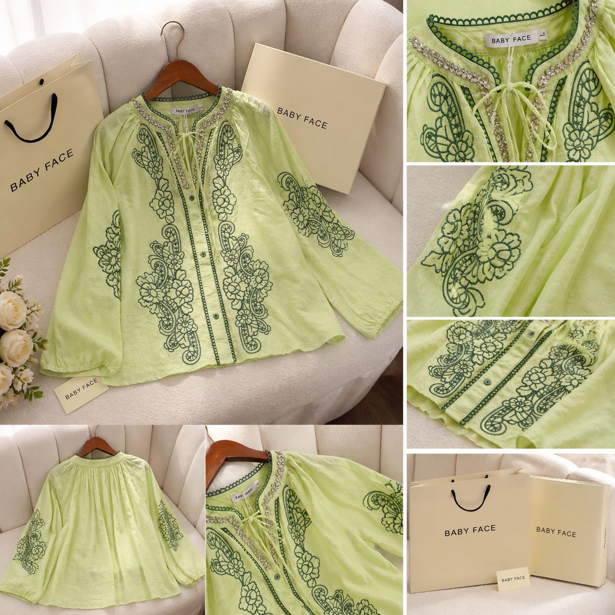 Crystal Embellished Floral Kurta – Luxe Summer Edit