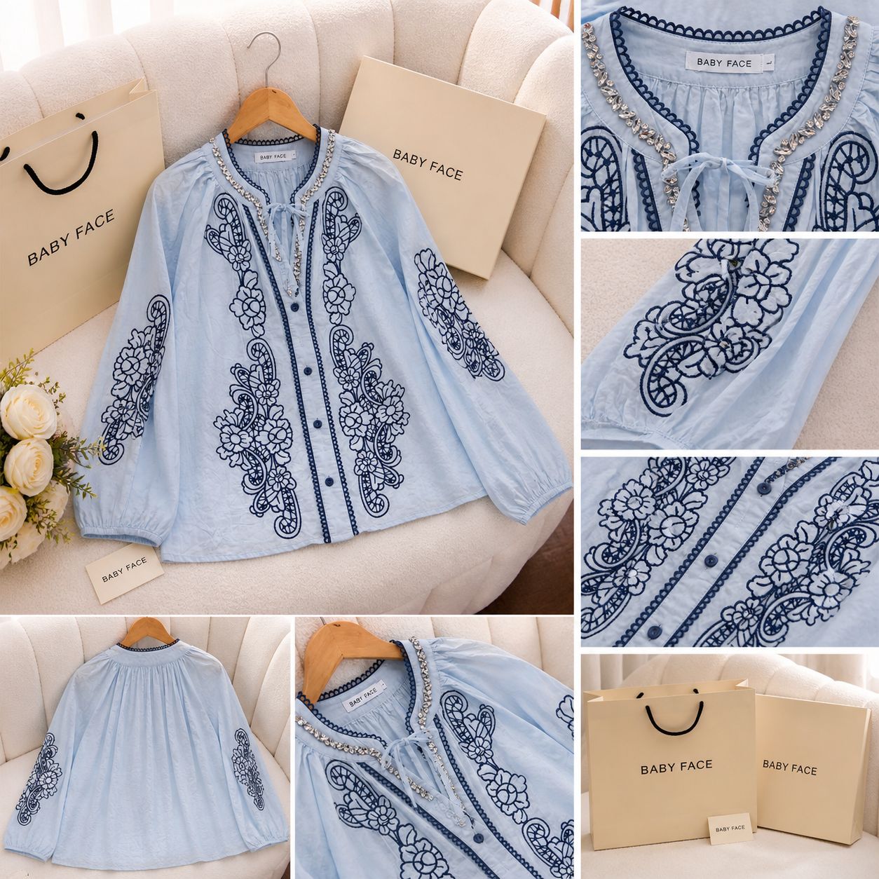 Crystal Embellished Floral Kurta – Luxe Summer Edit