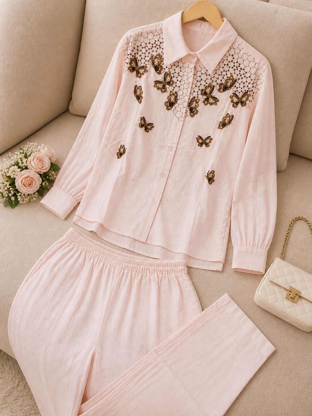 Butterfly Luxe Linen Cord Set