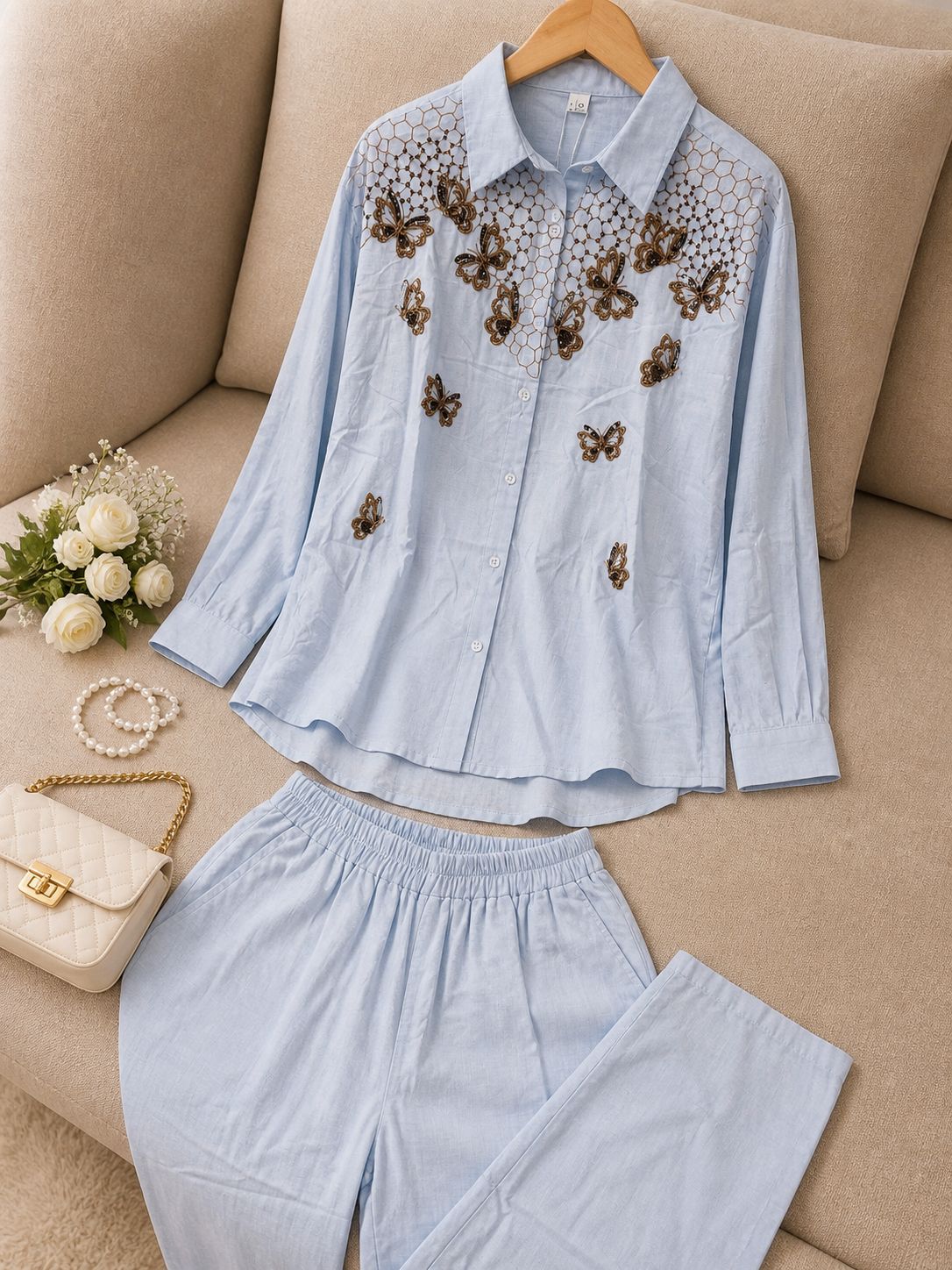 Butterfly Luxe Linen Cord Set