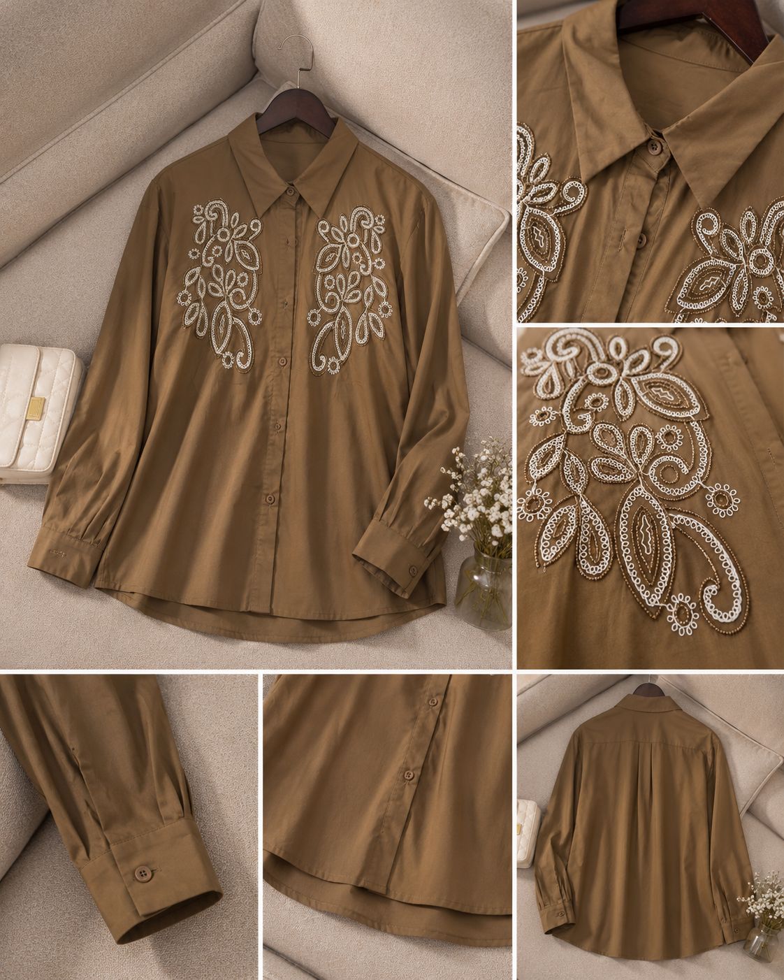 Royal Paisley Embellished Cotton Shirt