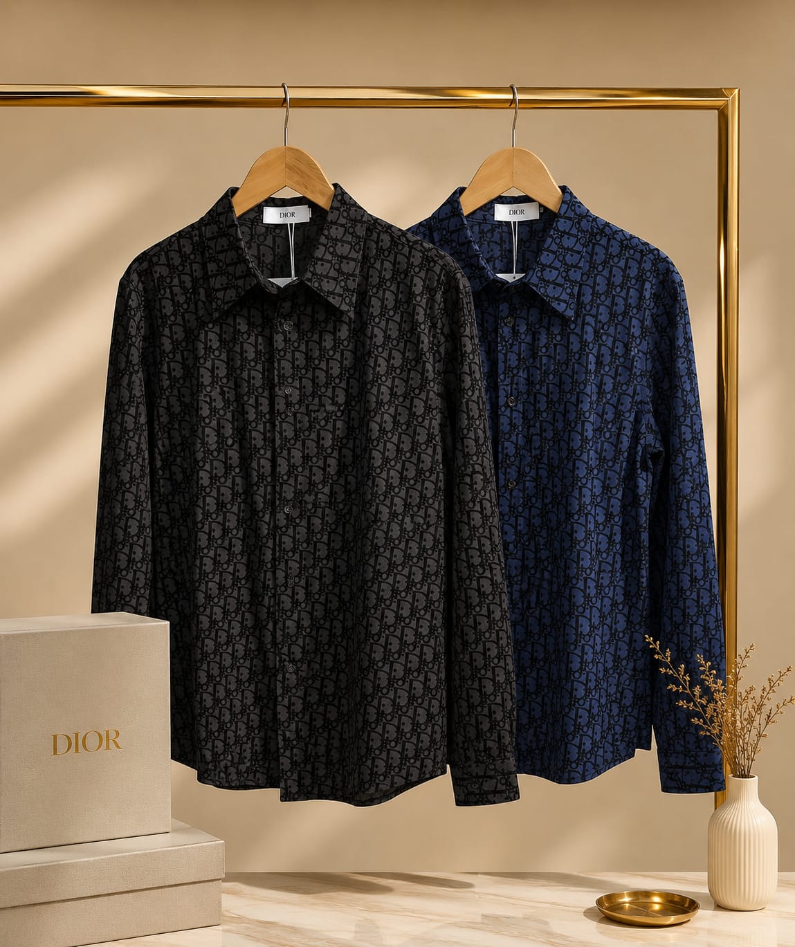Midnight Monogram Flocking Shirt