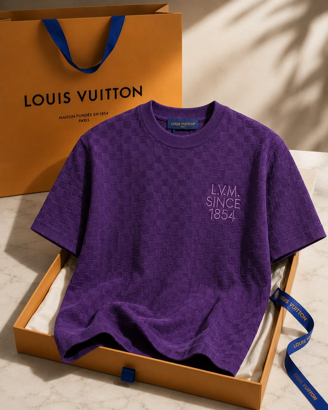 Royal Grid Knit Tee