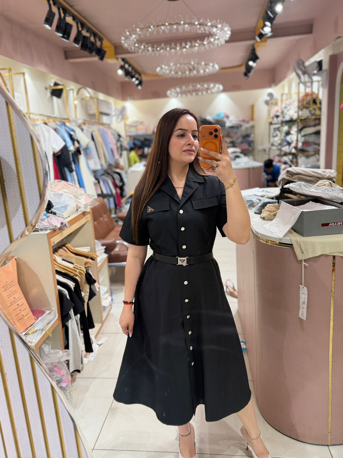 Elite Buttondown Midi Dress