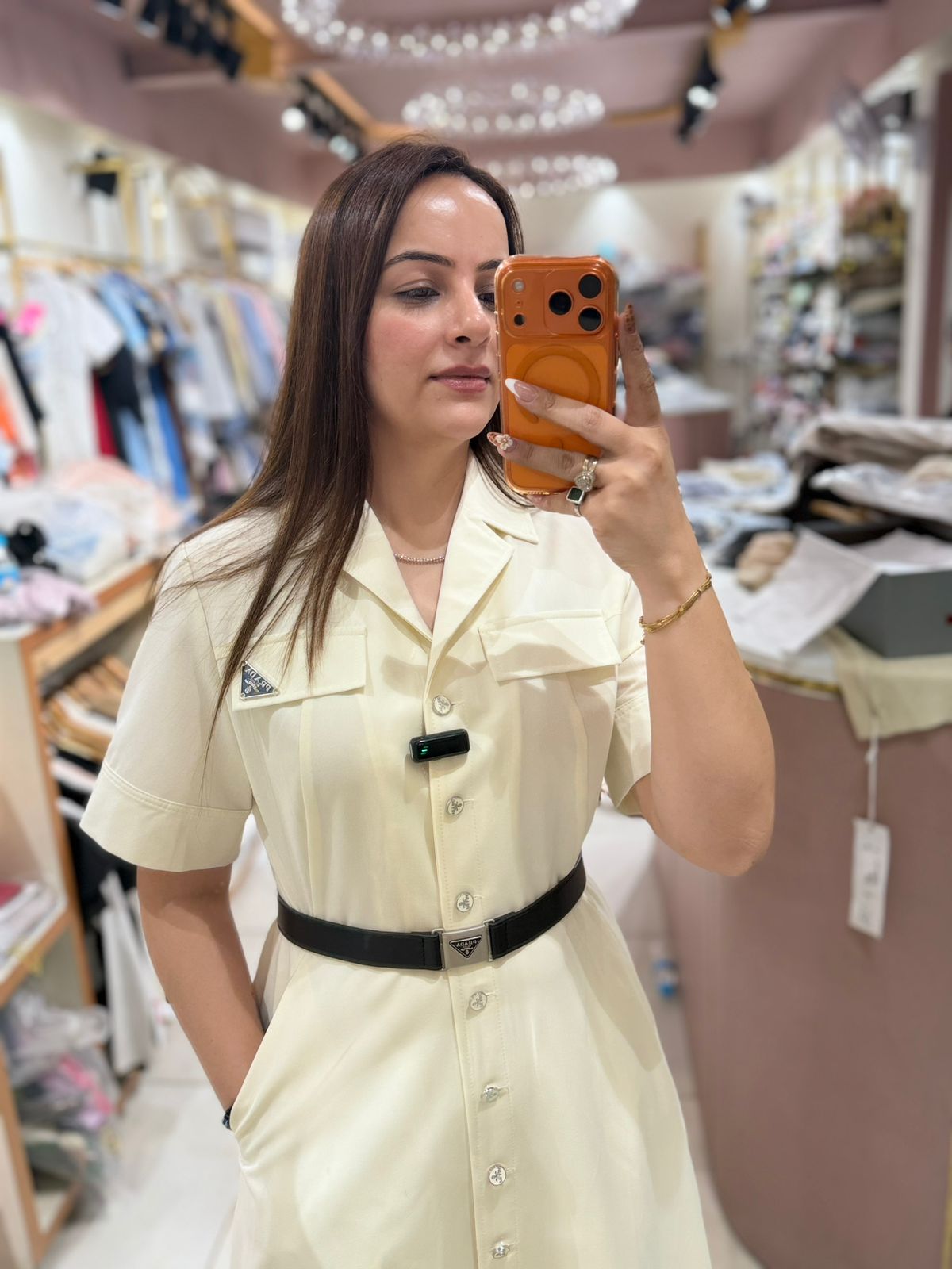 Elite Buttondown Midi Dress